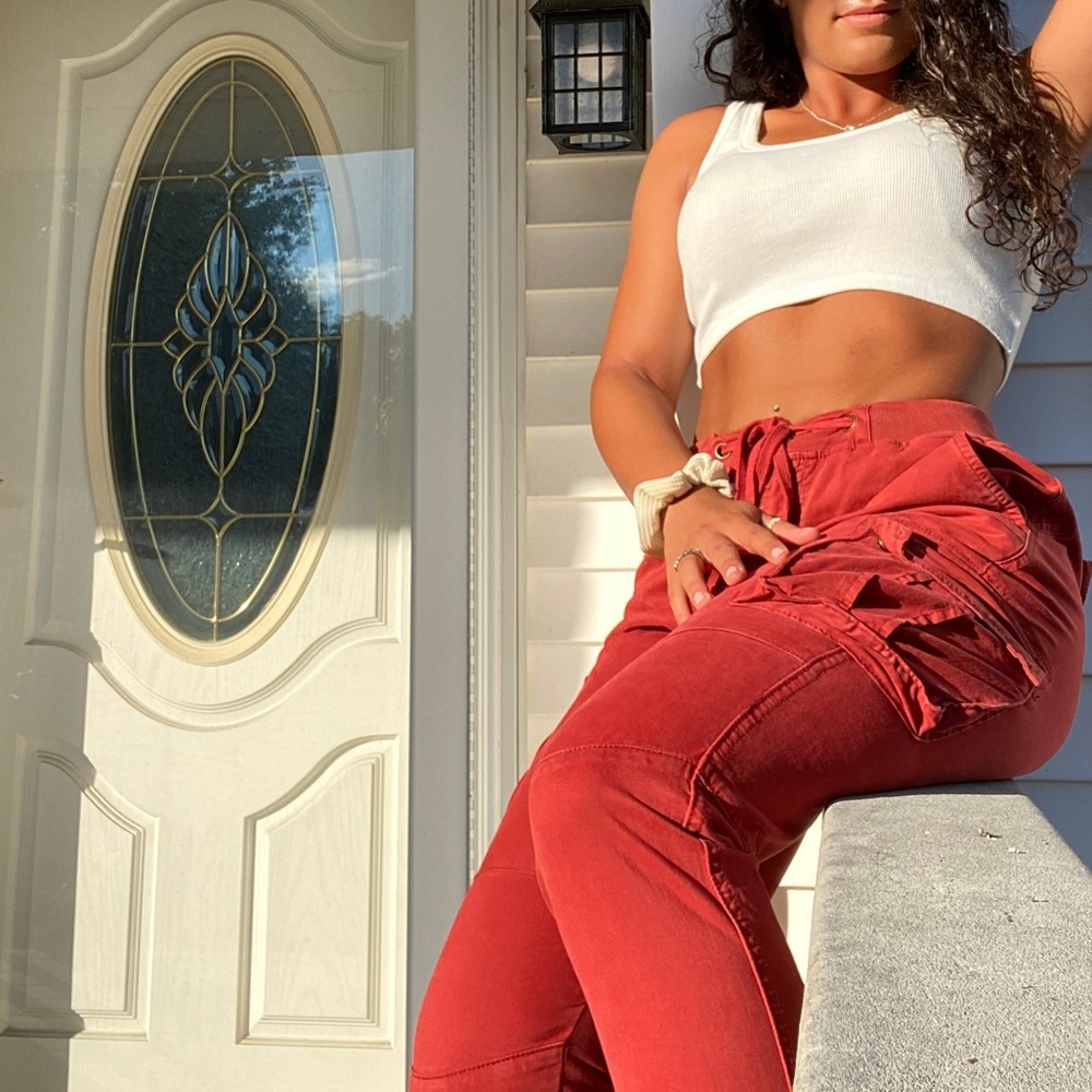 Burnt orange jogger pants